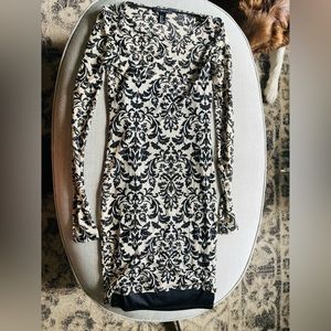 Black and brown beige dress